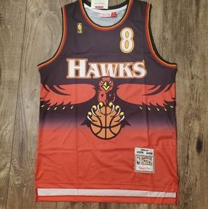 Steve Smith ATL Hawks Throwback Mens Stitched New